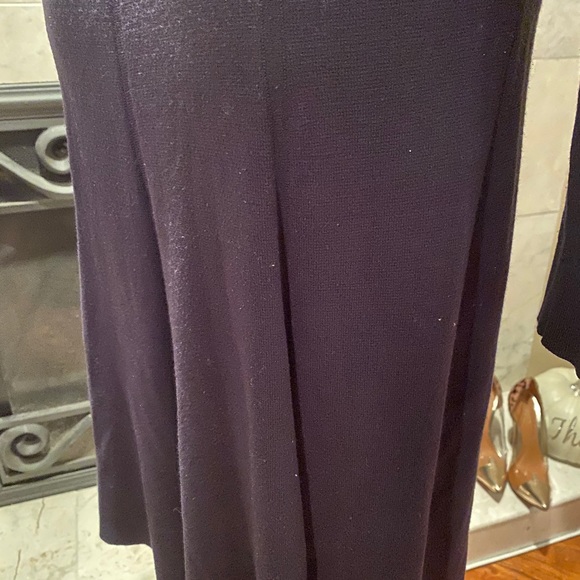 Ann Taylor Navy Knit Dress SZ M - Picture 2 of 5